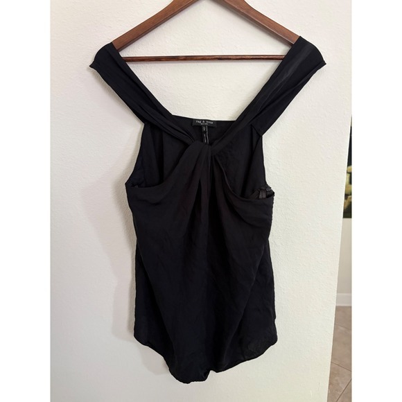 rag & bone Tops - Rag & Bone Black Halter Top Sleeveless Blouse Twist Front Party Cocktail